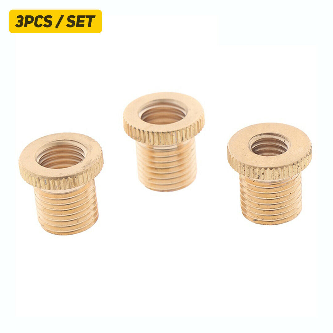 3pcs Gear Shift Knob Thread Adapter Nuts Insert M10x1.25 & M10x1.5 & M8*1.25 Kit