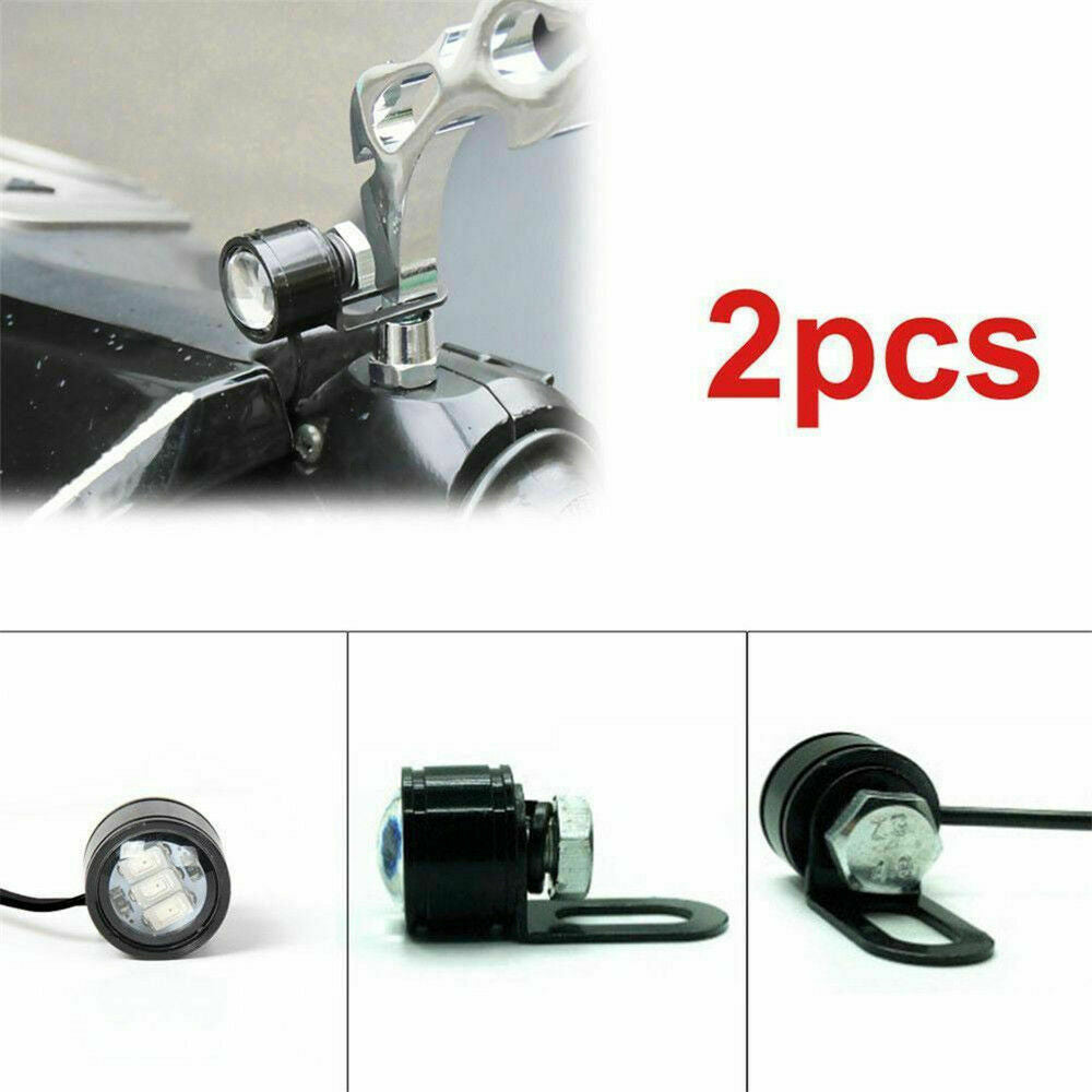US - 2Pc Motorcycle Handlebar Spotlight Headlight Driving LED Light Lamp Set
