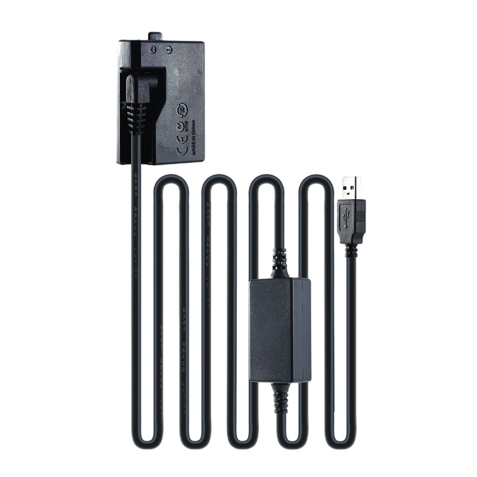 E10 Dummy Battery USB Power Adapter for 1100D 1200D 2000D 3000D Cameras