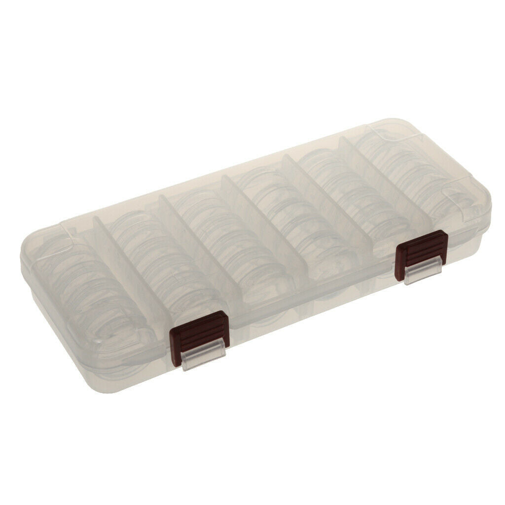 30 Empty Plastic Small Round Nail Art Glitter Tip Jewelry Storage Box Case