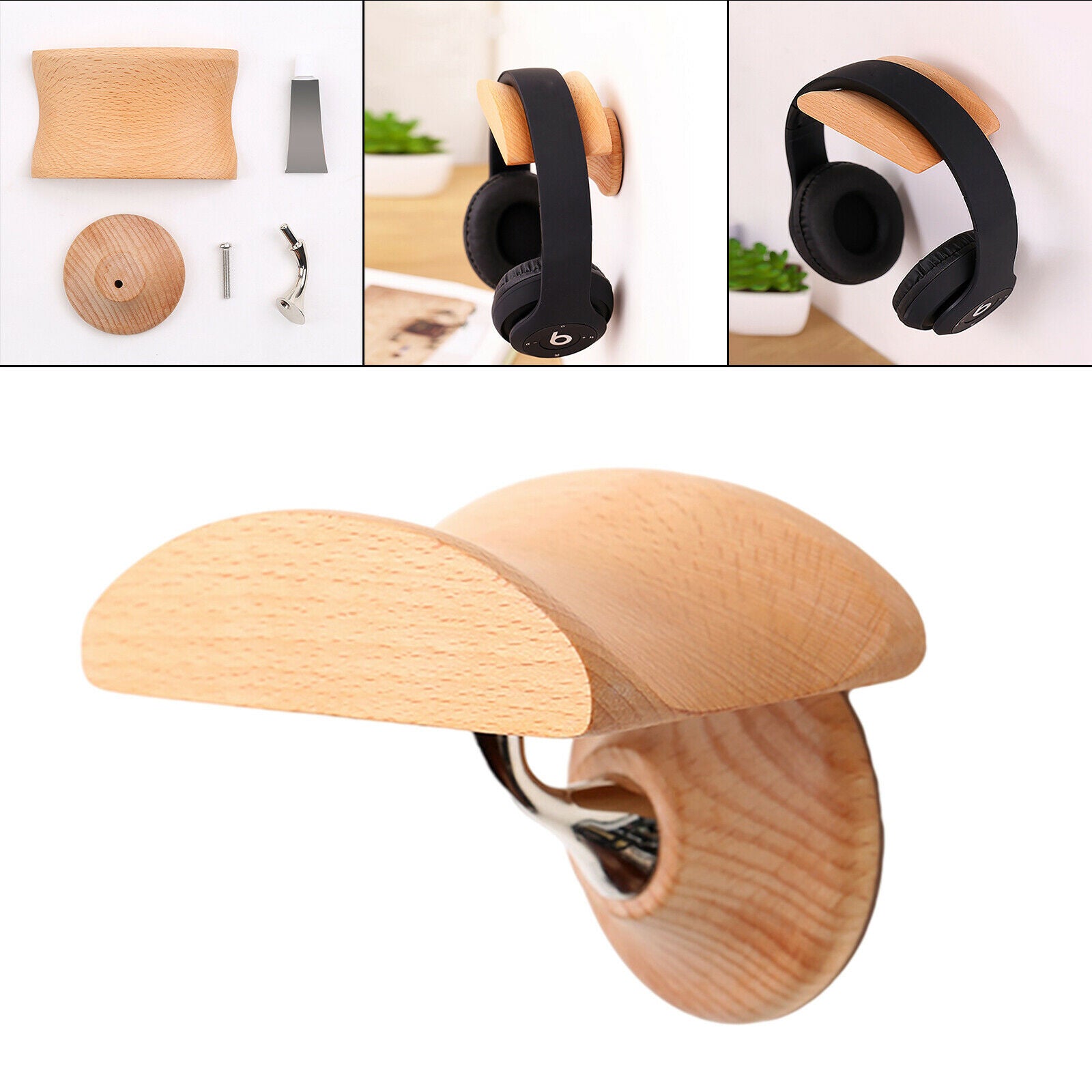 Universal Headset Stand Headphone Holder Drilling-Free for Desktop Organize