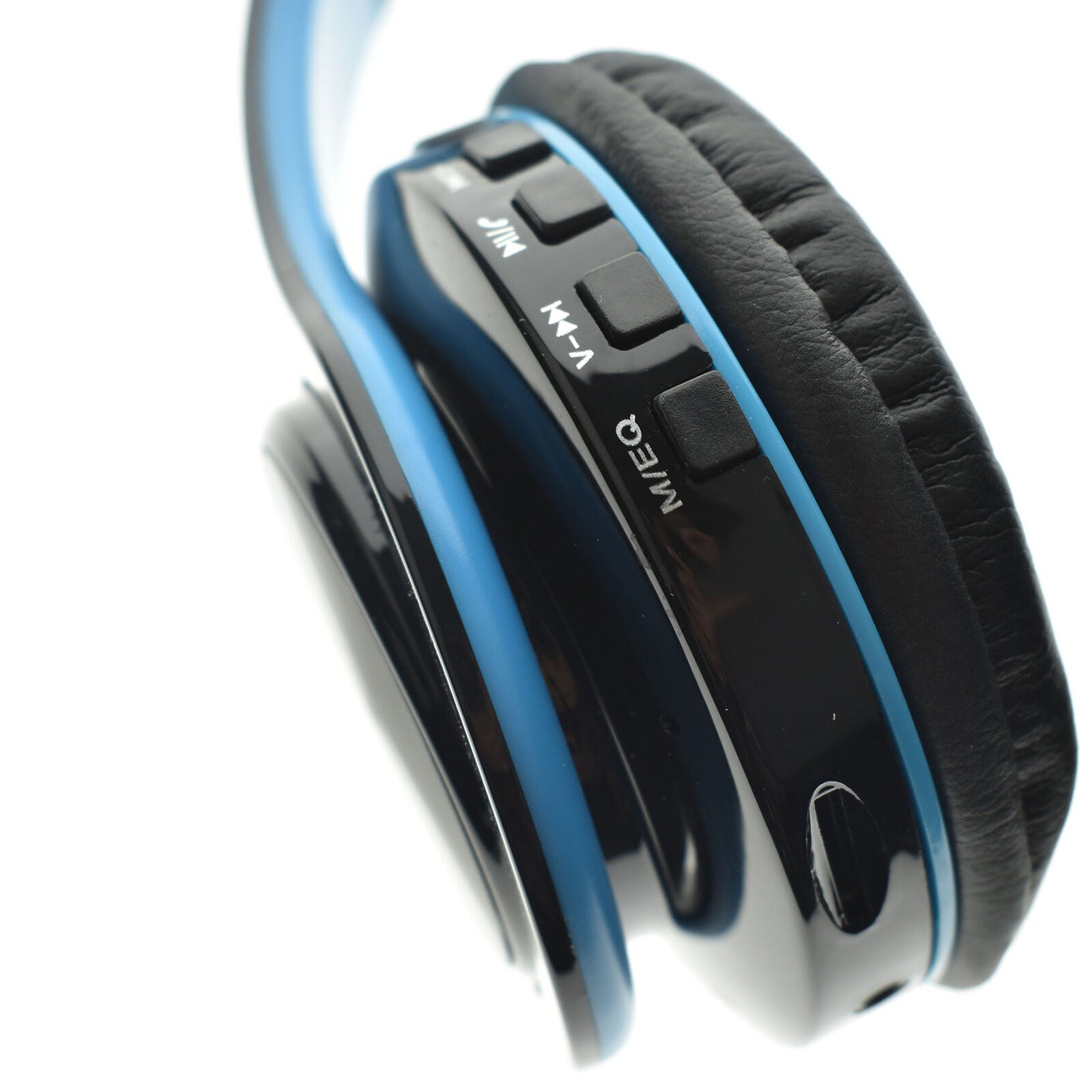 Blue Wireless Bluetooth Foldable Headphones Over Ear Hi-Fi Stereo Headset PC TV