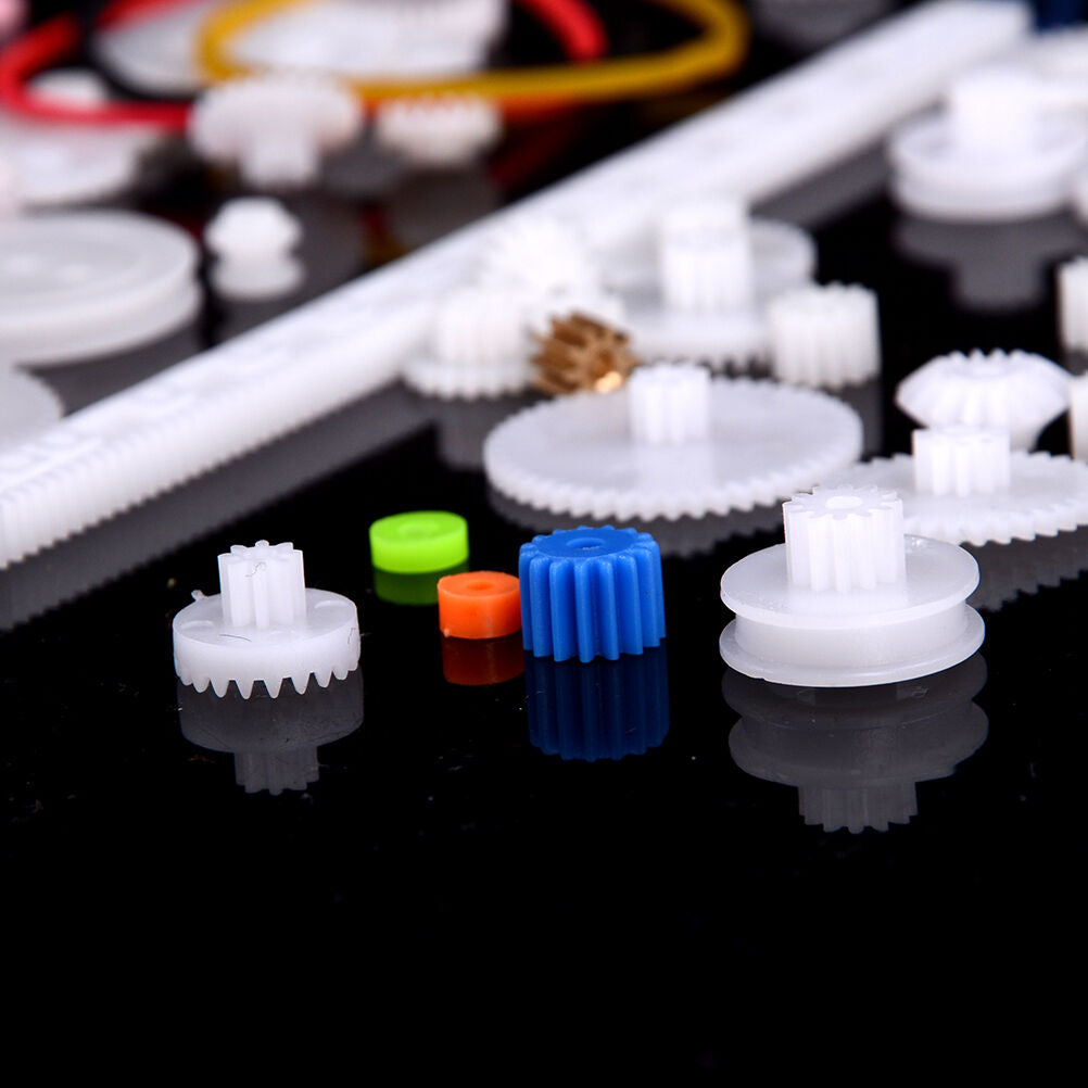 60X Plastic Gear Set DIY Rack Belt Pulley Worm Single Double Gear.l8