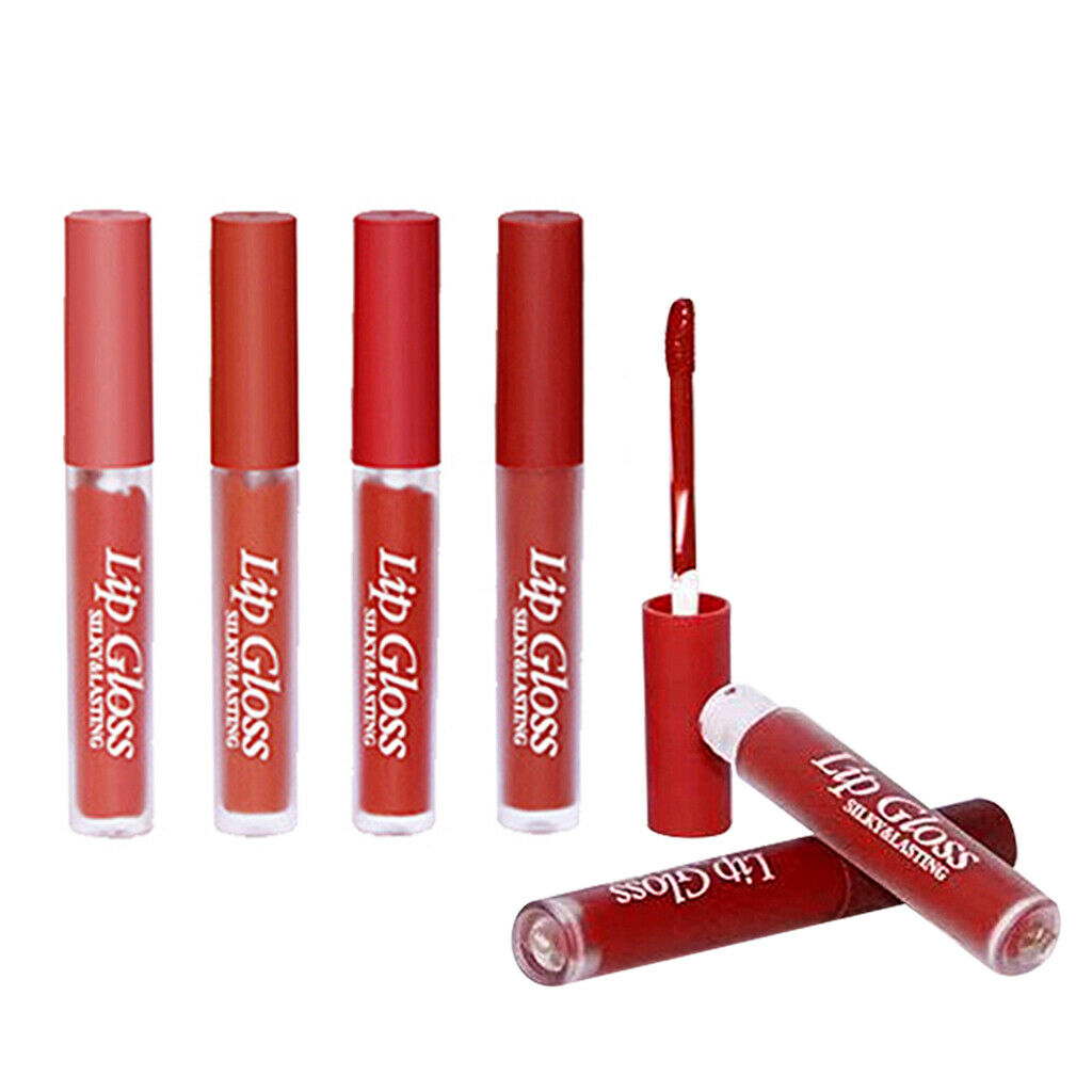 6 Packs Smooth Makeup Lip Gloss Hydrating Liquid Lipstick Lip Tint Stain