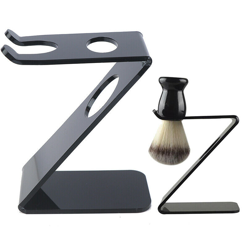 Shaving Razor Arcylic Stand Shaving Brush Holder Organizer Barber Z Shape.l8