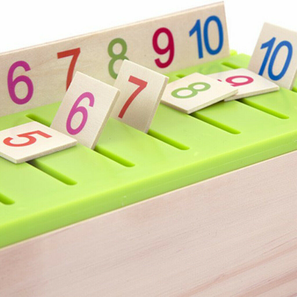 Toddler Kids Wooden Matching Grouping Toys Number Patterns Early Development