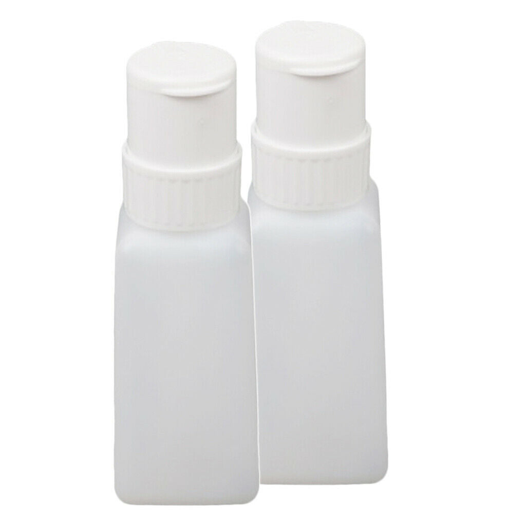 2x Anti-corrosion Empty Nail Polish Remover Liquid Dispenser Press Bottle