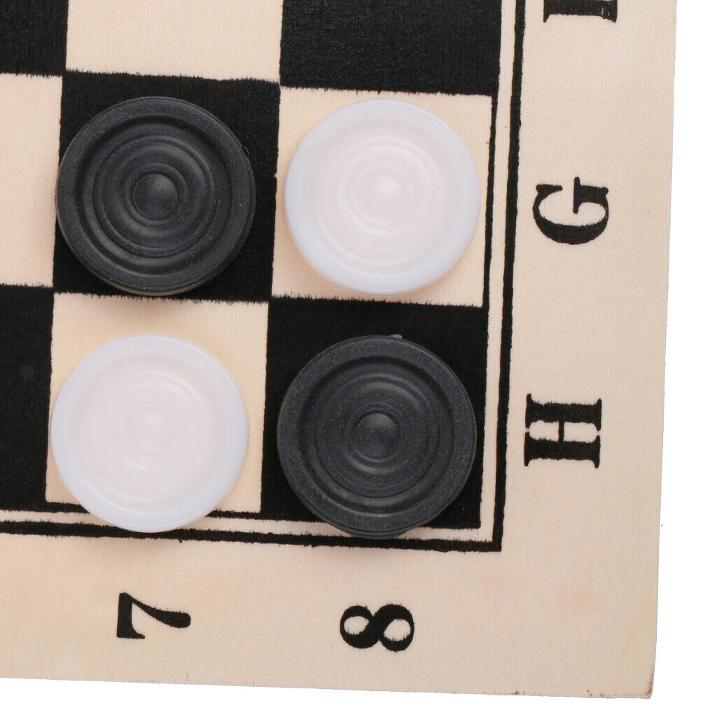 Premium Wood International Chess Checkers Set for Children Board Game 29.5cm