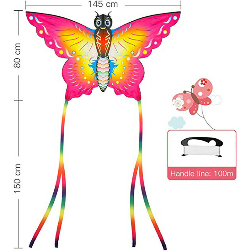 Beautiful Butterfly Kite For Outdoor Games & Activities Single Line Kite Ki_DD