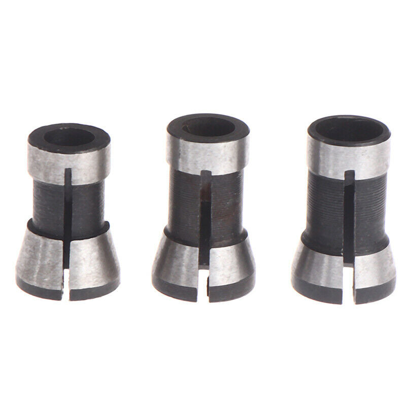 3pc/lot High Precision Adapter collet shank router tool Adapter 6mm/6.35m.l8