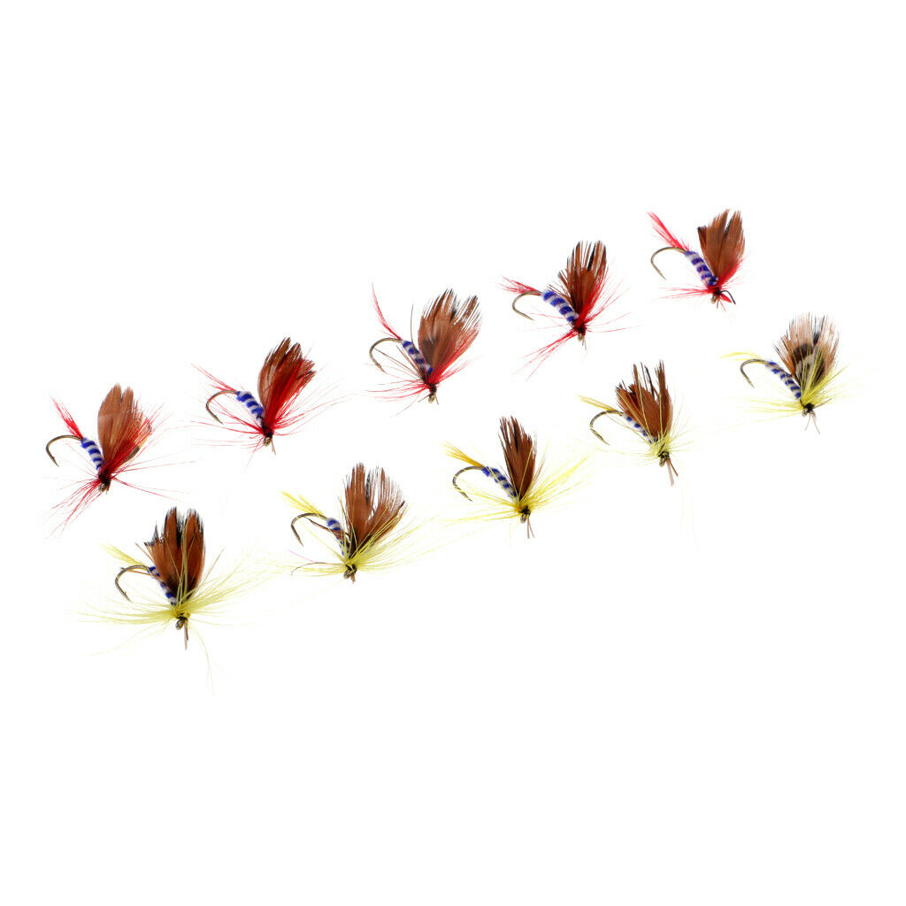 10Pcs Artificial Nymph Flies Bees Insects Flies Fly Fishing Flies Assortment