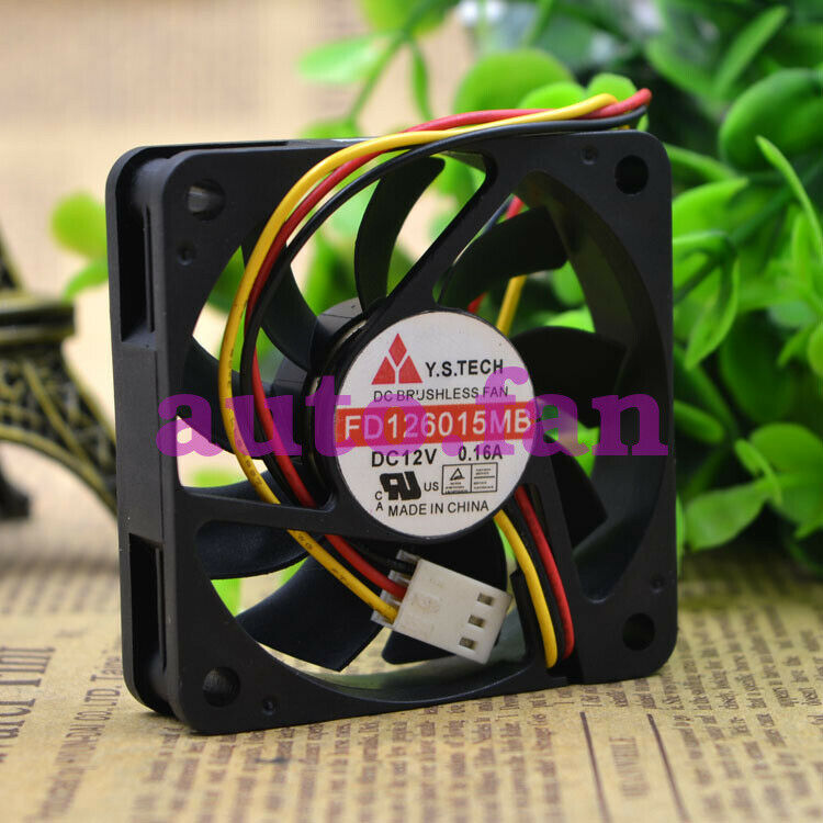 For new FD126015MB 12V6015 double ball 6CM ultra quiet fan
