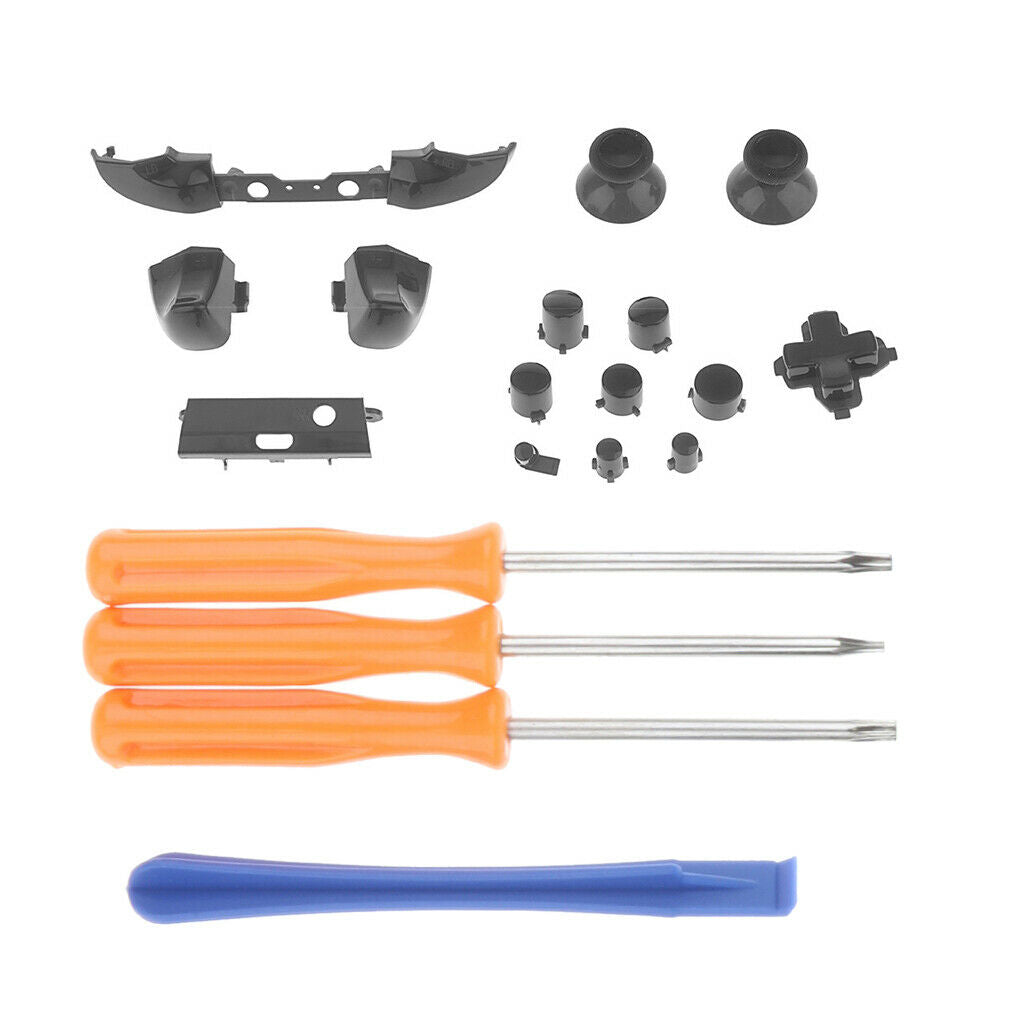 Plastic Thumbsticks Bullet ABXY Mod Buttons with Screwdriver Kit for Microsoft
