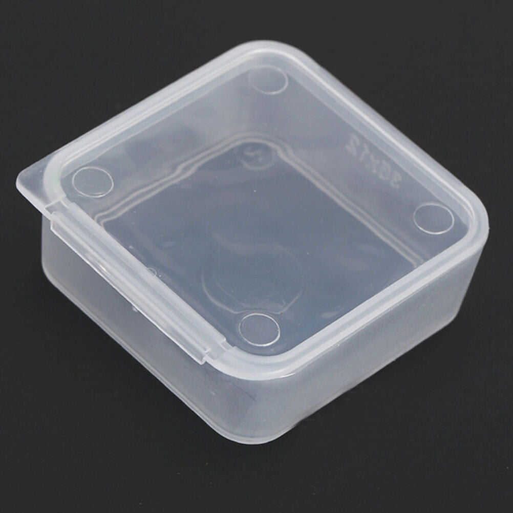 5X Small Transparent Plastic Storage Box  Square Multipurpose displayDEAU