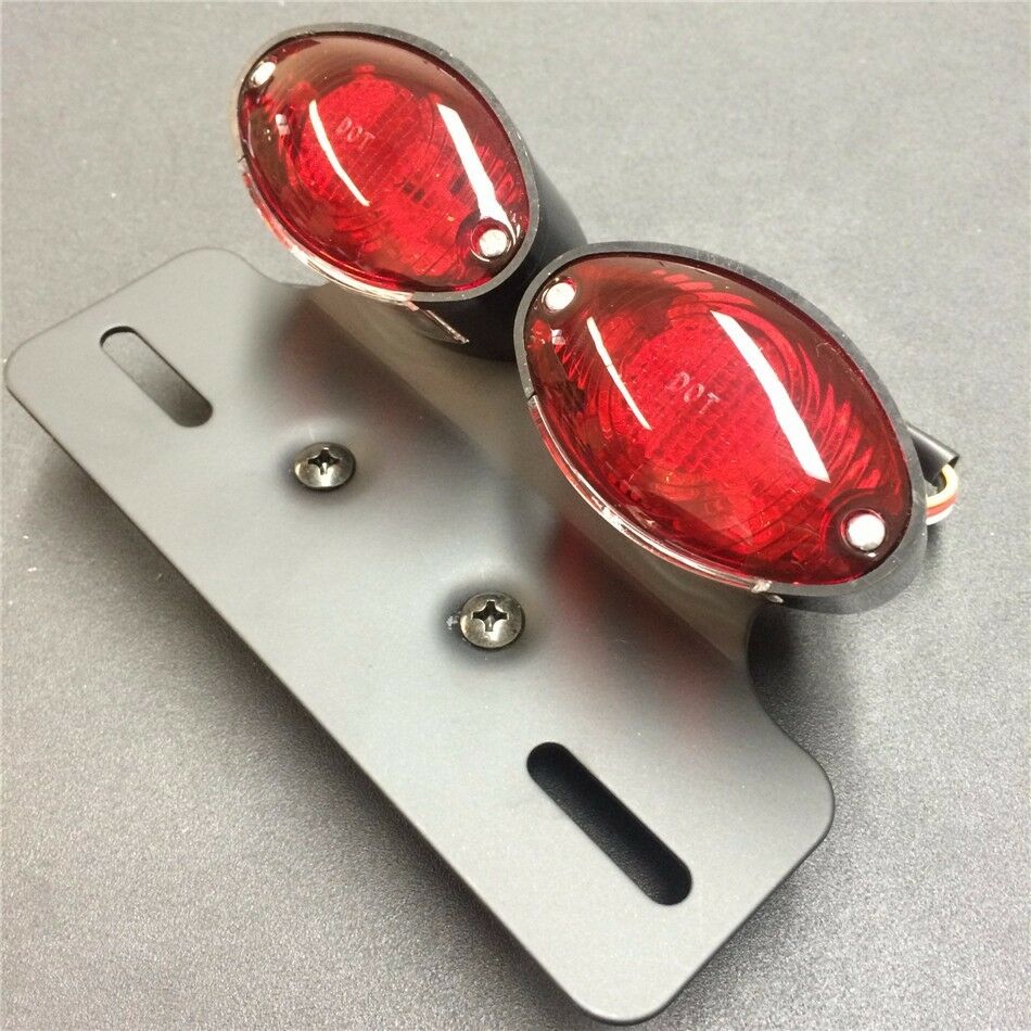M.Tail Brake License Plate light Chromed Red See description for detail