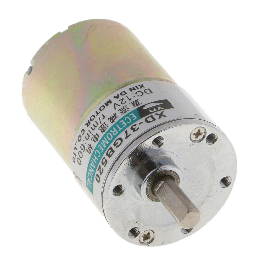 Brushed Geared Motor DC12V 10W 600RPM CW/CCW Gear Motor Electric Motor