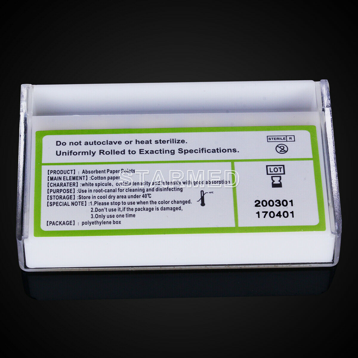 10X Dental Absorbent Paper Points Taper 0.04 #20 Root Endodontics Cleaning