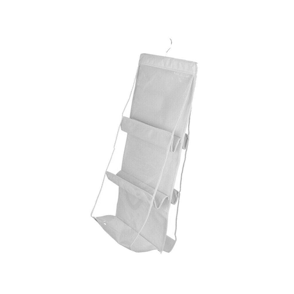 Perspective 6-layers Hanging Bag Organizer Handbag Storage Holder White