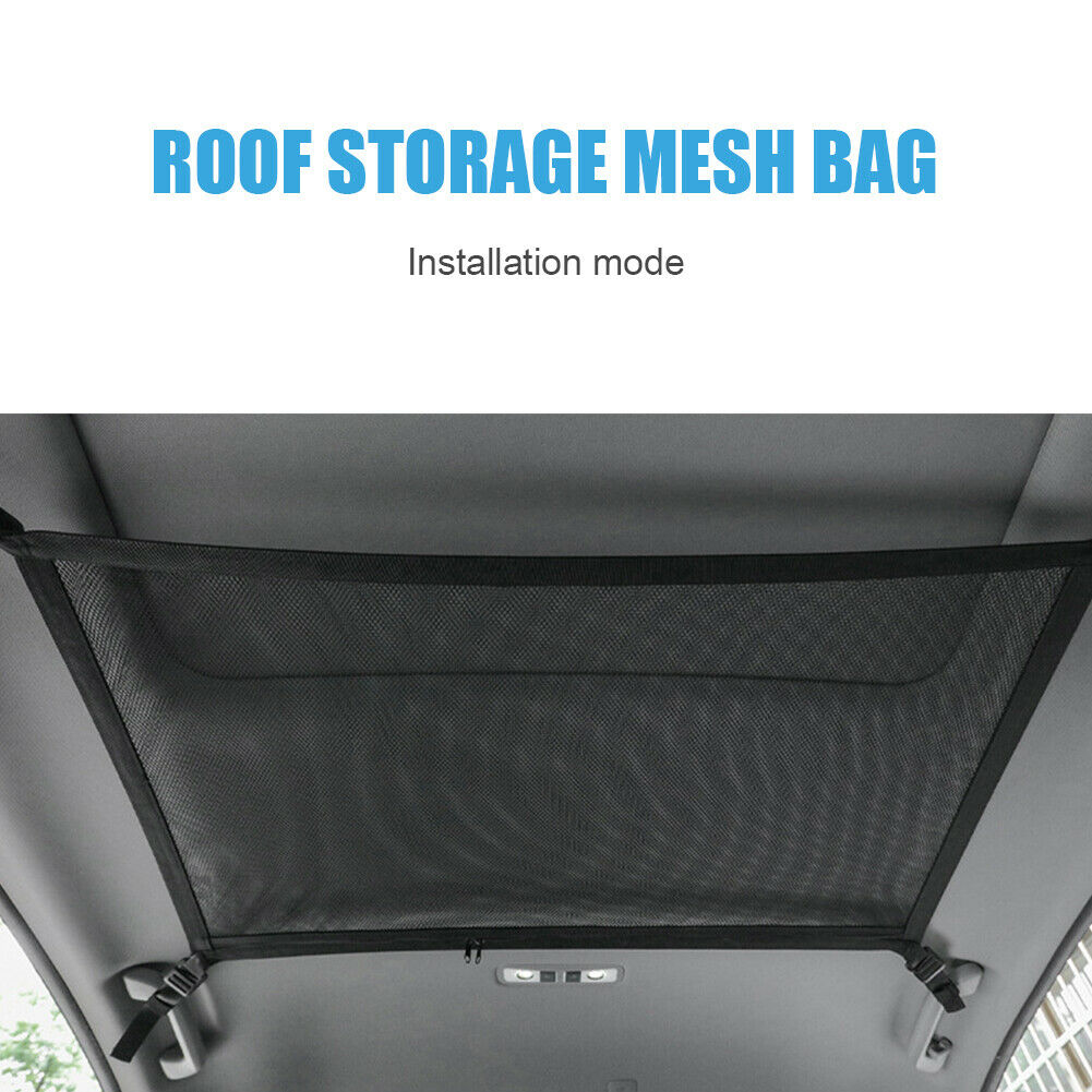 Car Auto Ceiling Storage Net Pocket 8kg Capacity Auto Interior Organizer Bag
