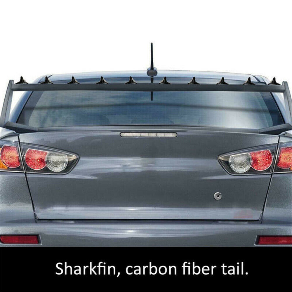 10x Universal Carbon Fiber ABS Roof Shark Fins Spoiler Wing Kit Generator AU