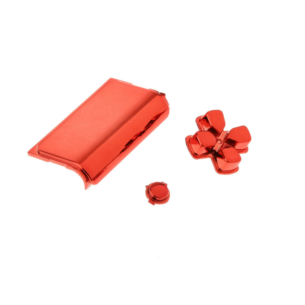 Red Chrome Plating Gamepad Button   Mod Set for Sony PS4 Controller