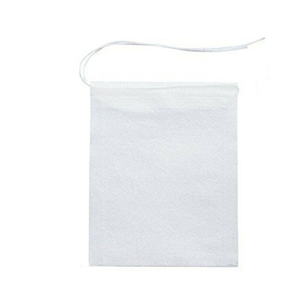 100pcs Empty Loose Leaf Tea Filter Bag set Disposable Spice Bags 7x9.5cm