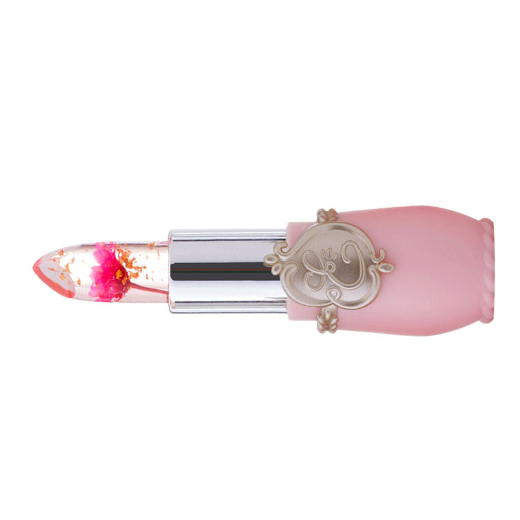 MagiDeal 2Pc Crystal Jelly Flowers Lipstick Lip Balm Temperature