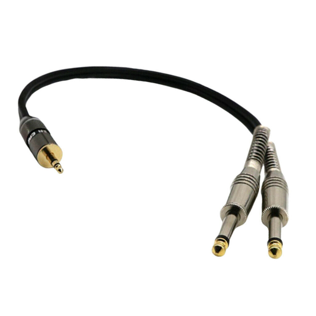 3.5mm to Dual 1/4 Inch Cable, 1/8" TRS to 2 6.35mm TS Mono Y Splitter Male to