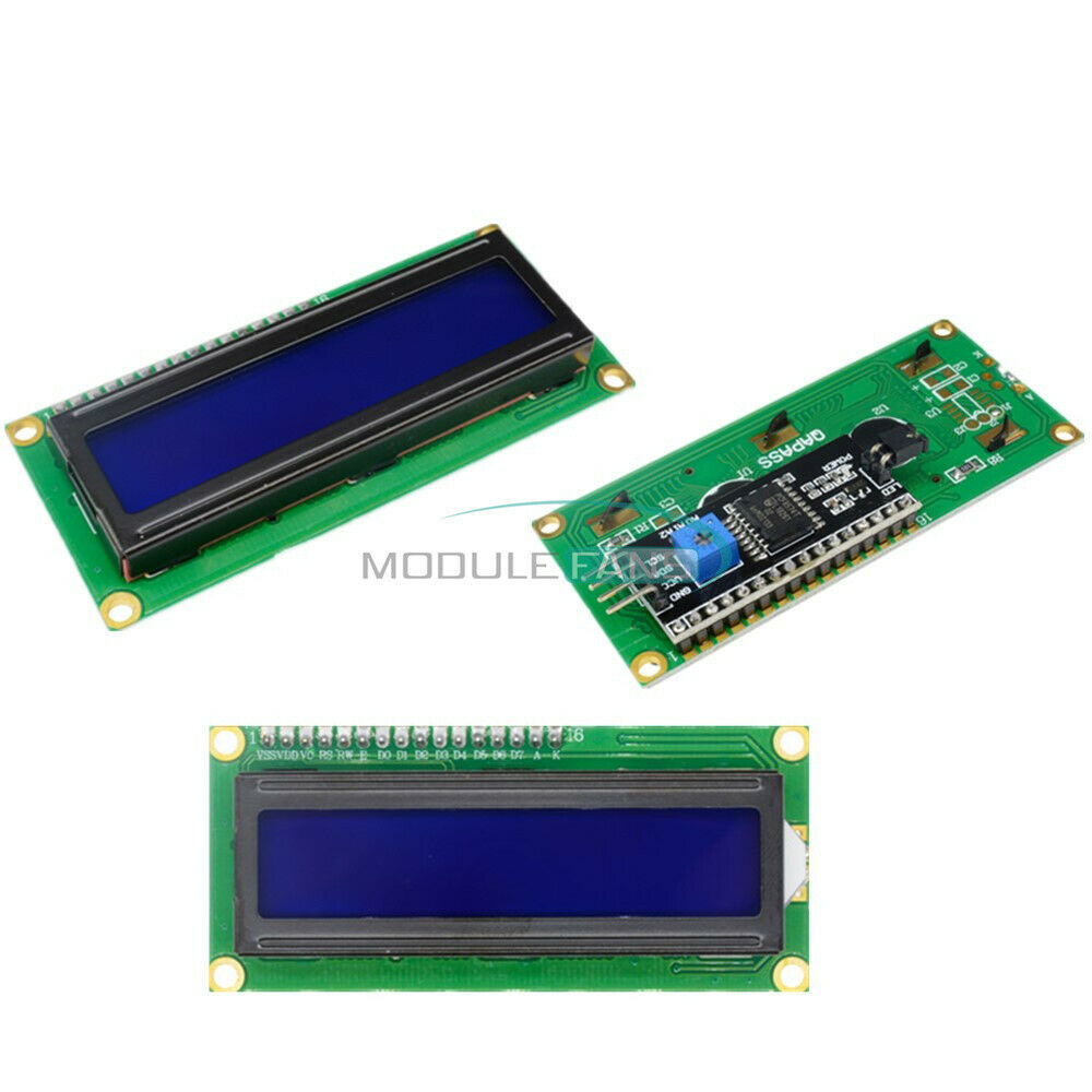 10PCS Blue IIC/I2C/TWI/SPâ€‹â€‹I Serial Interface1602 16X2 LCD Module Display