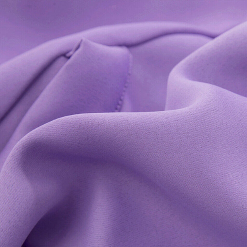 Thermal Insulated Grey Blackout Curtain Tie Up Shade for Small Window Purple