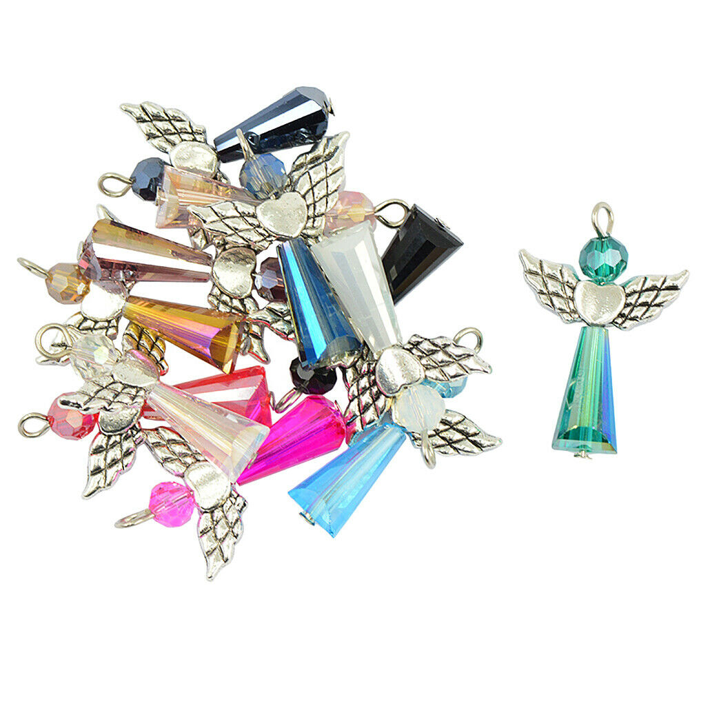 12Set Multicolor Angel Charms Pendants Beads DIY Earrings Jewelry Making