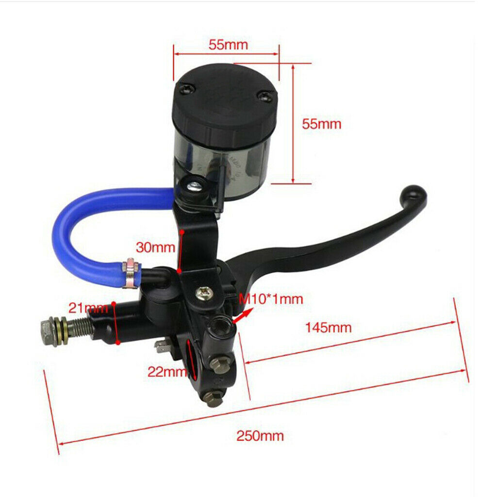 2 Pieces Black Hydraulic Disc Brake Clutch Master Cylinder Lever Set New