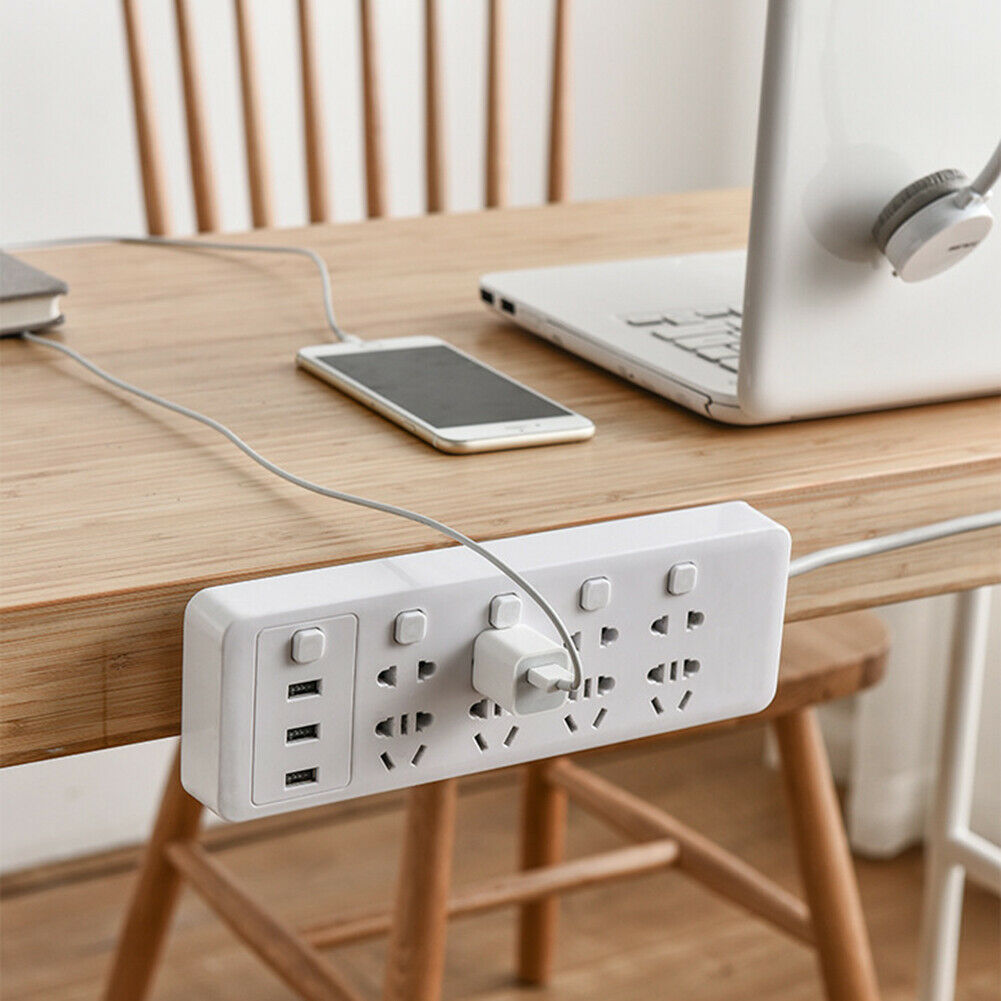 Self-adhesive Reusable Wall Socket Holder Power Plug Cable Wire Organizer  @