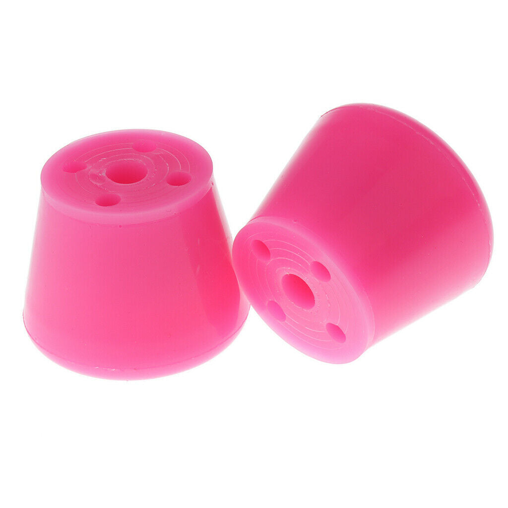 2X 2pcs PU Roller Skates Toe Stops Inline Skates Ice Skates Accessories Pink