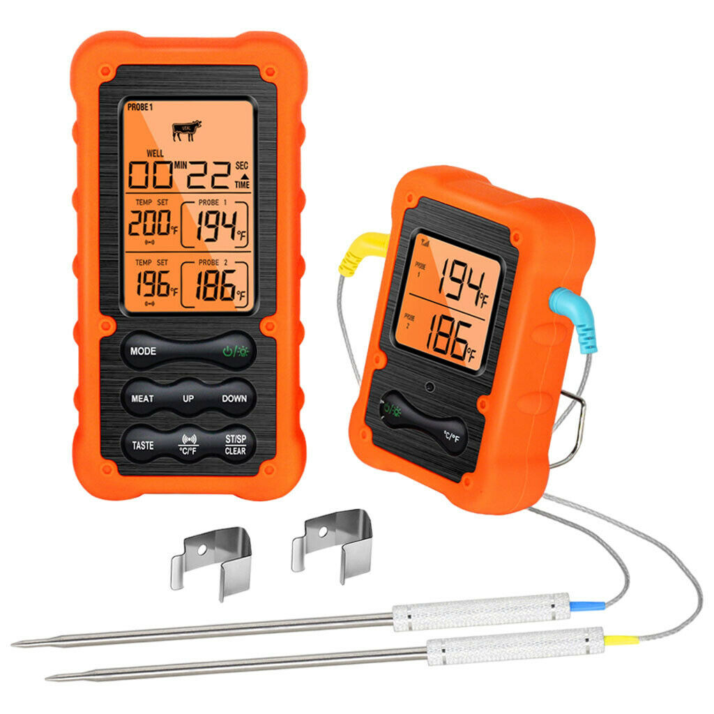 Food Meat Themometer Wireless Meat Thermometer for Smoker Oven Kitchen BBQ