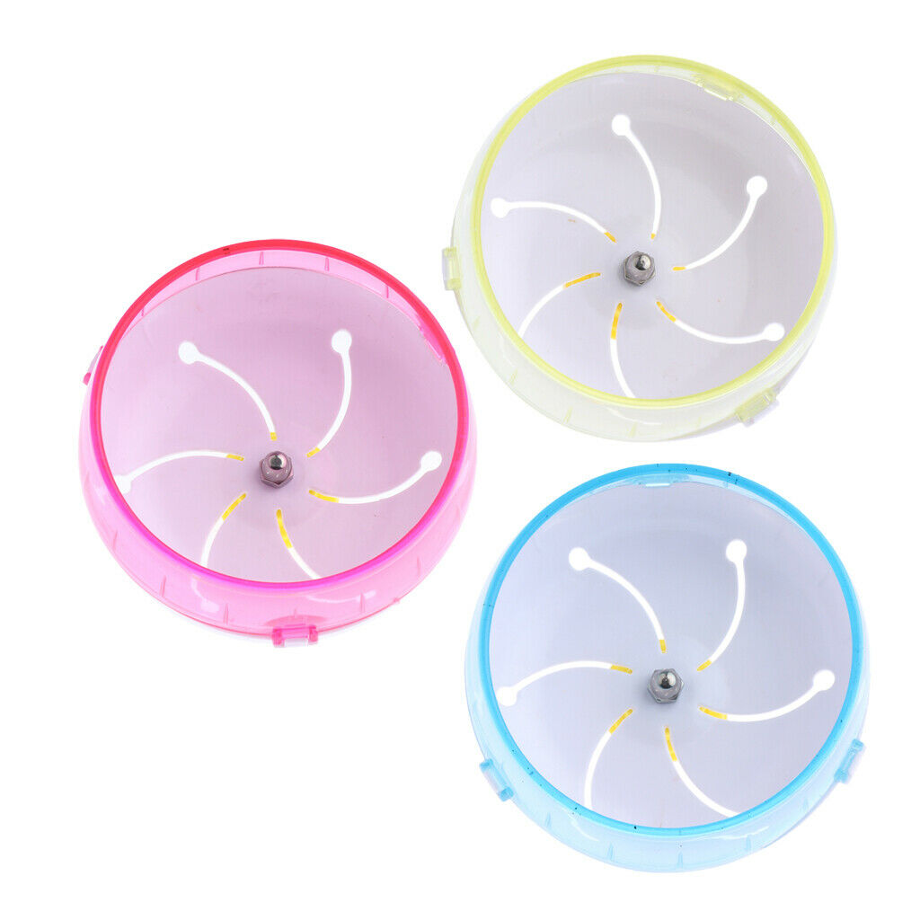 3pcs Quiet Hamster Mouse Gerbils Mice and Guinea Pigs Exercise Running Wheel