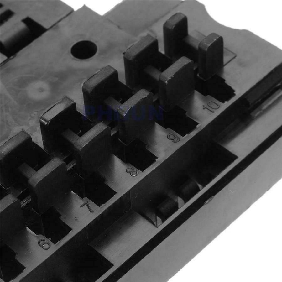 10 Way Blade Fuse Holder Relay Socket + Middle Size Fuse 12V 80A Universal Car