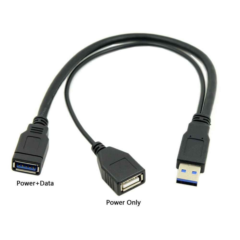 10PCS Super Speed 3.0 USB Male to USB Female  USB 2.0 Female Y Adapter Cable