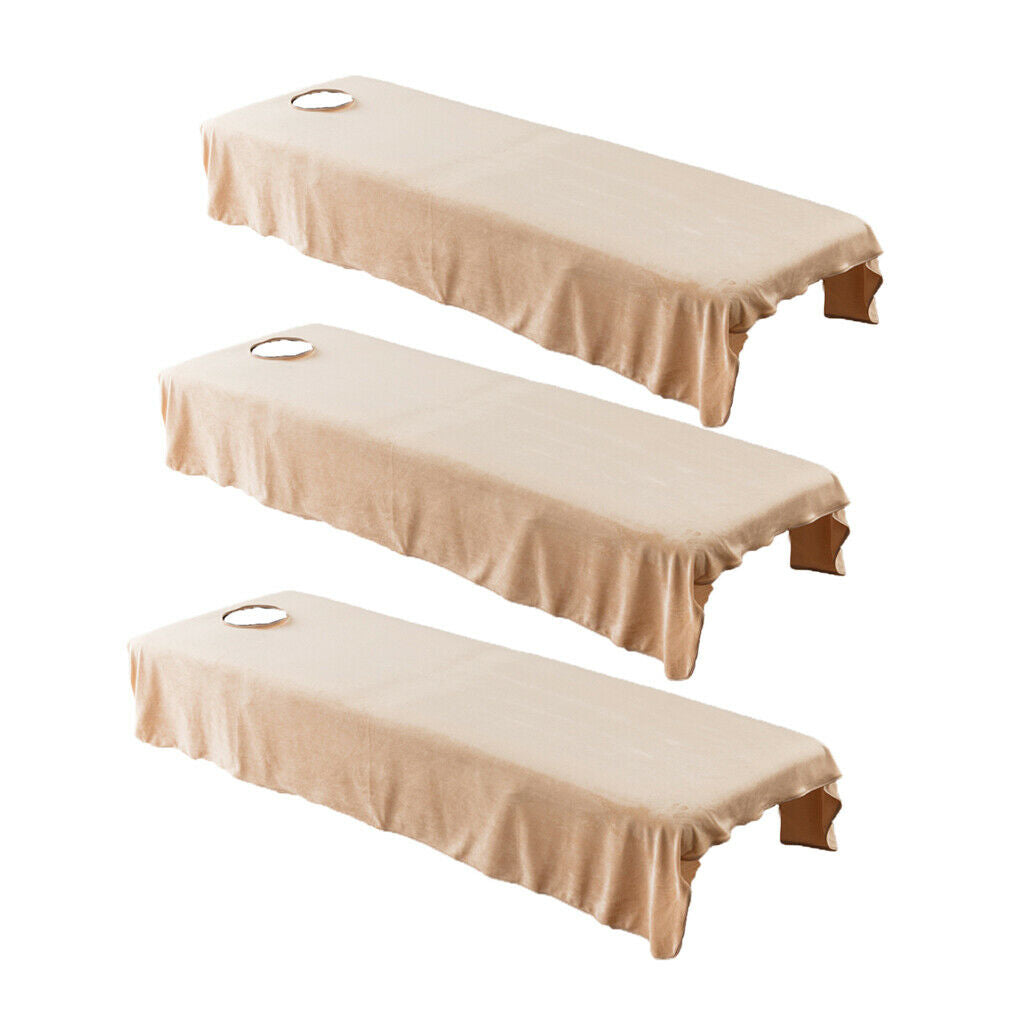 3x Crystal Velvet Massage Table Bedding Sheets Beauty Hotel Facial Bed Cover