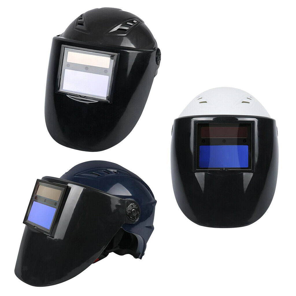 Solar Auto Darkening Welding Helmet Flip Up Glasses Eye Protection Blue