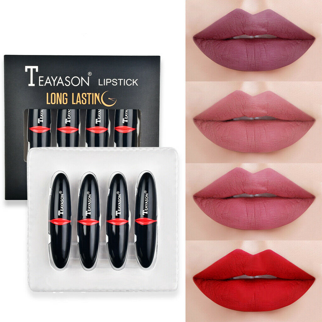 Girls Bullet Type Velvet Lipsticks Set Waterproof Long Wearing Lip Sticks 01