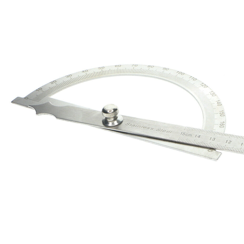 Metal 0-180 Degree Protractor Arm Measure Ruler Angle Finder Gauge 15cm 180°