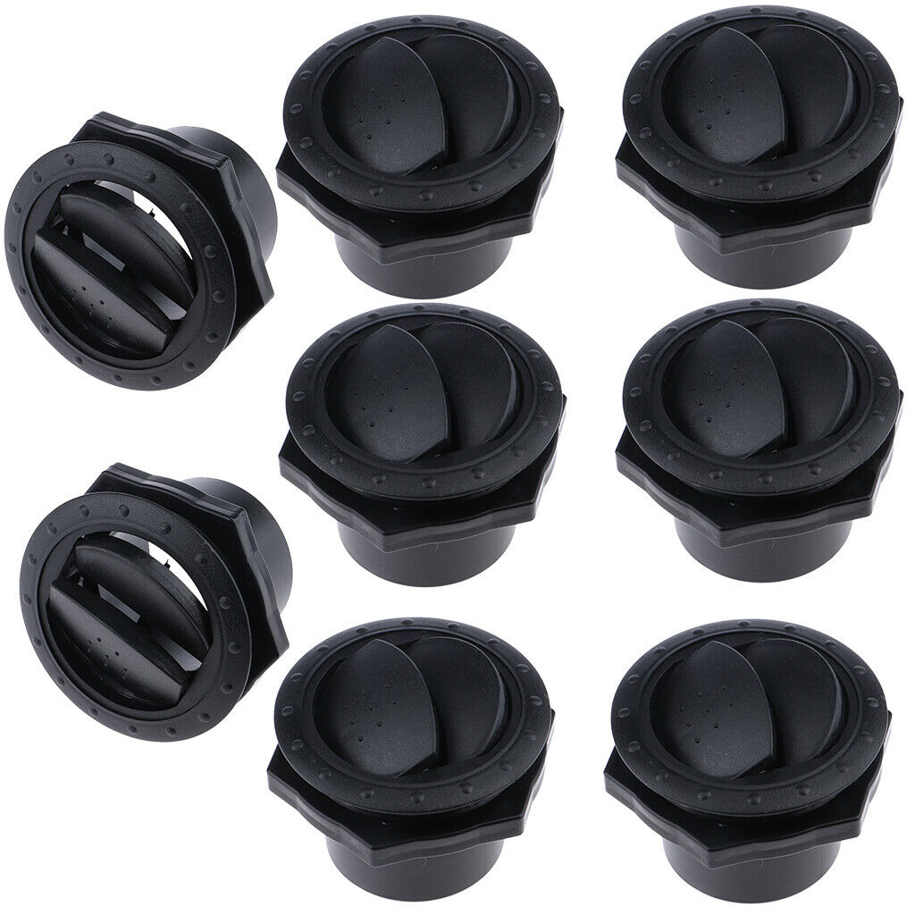8x 70mm A/C Heater Air Conditioning Outlet Vent for Car RV Yacht - Black
