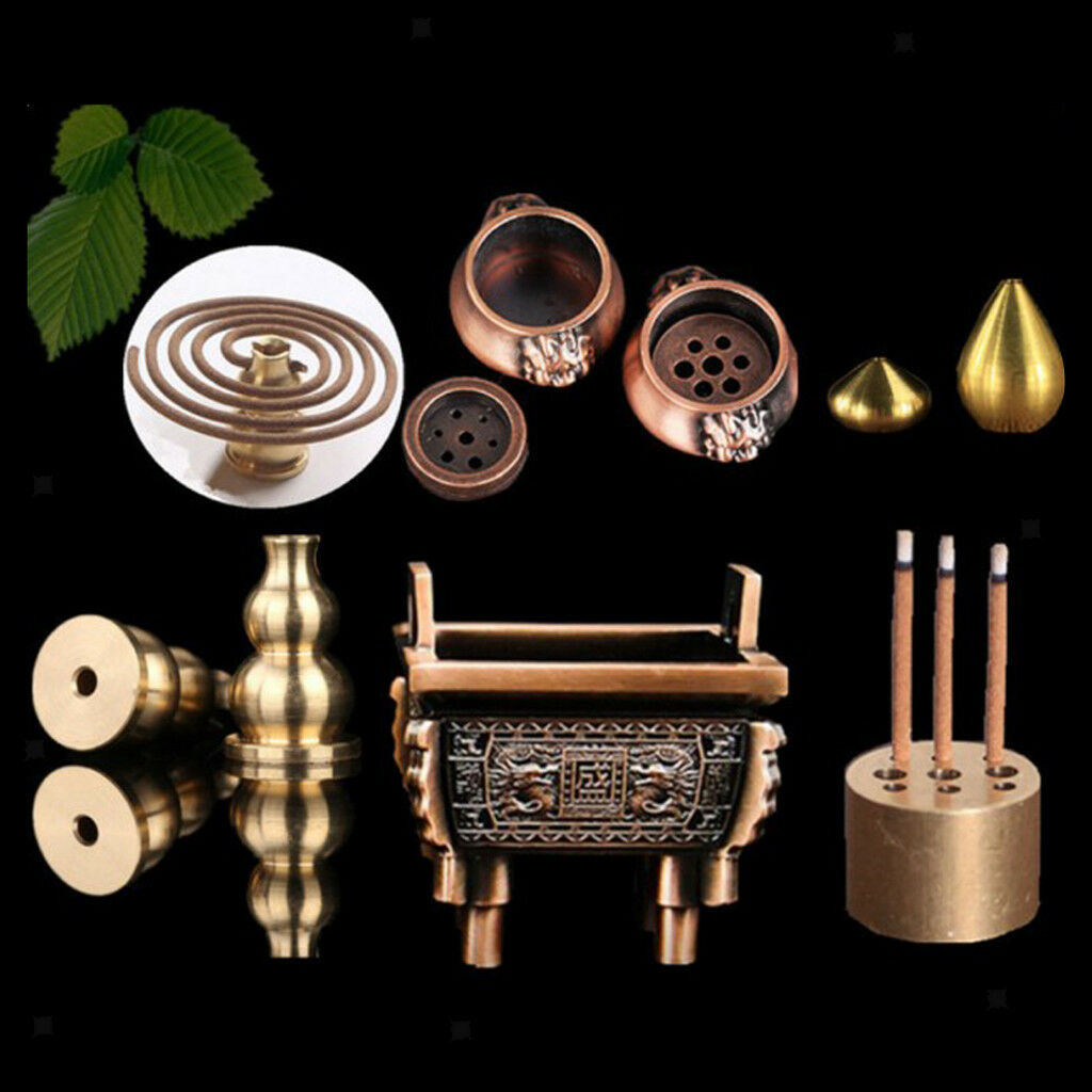 Metal Incense Burner Sandalwood Censer Incensory Holder Home Decorative #6