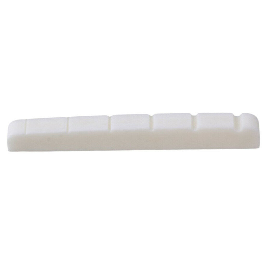 Replacement 1x White Cattle Bone Slotted Nuts White for 6-String Guitar Accs