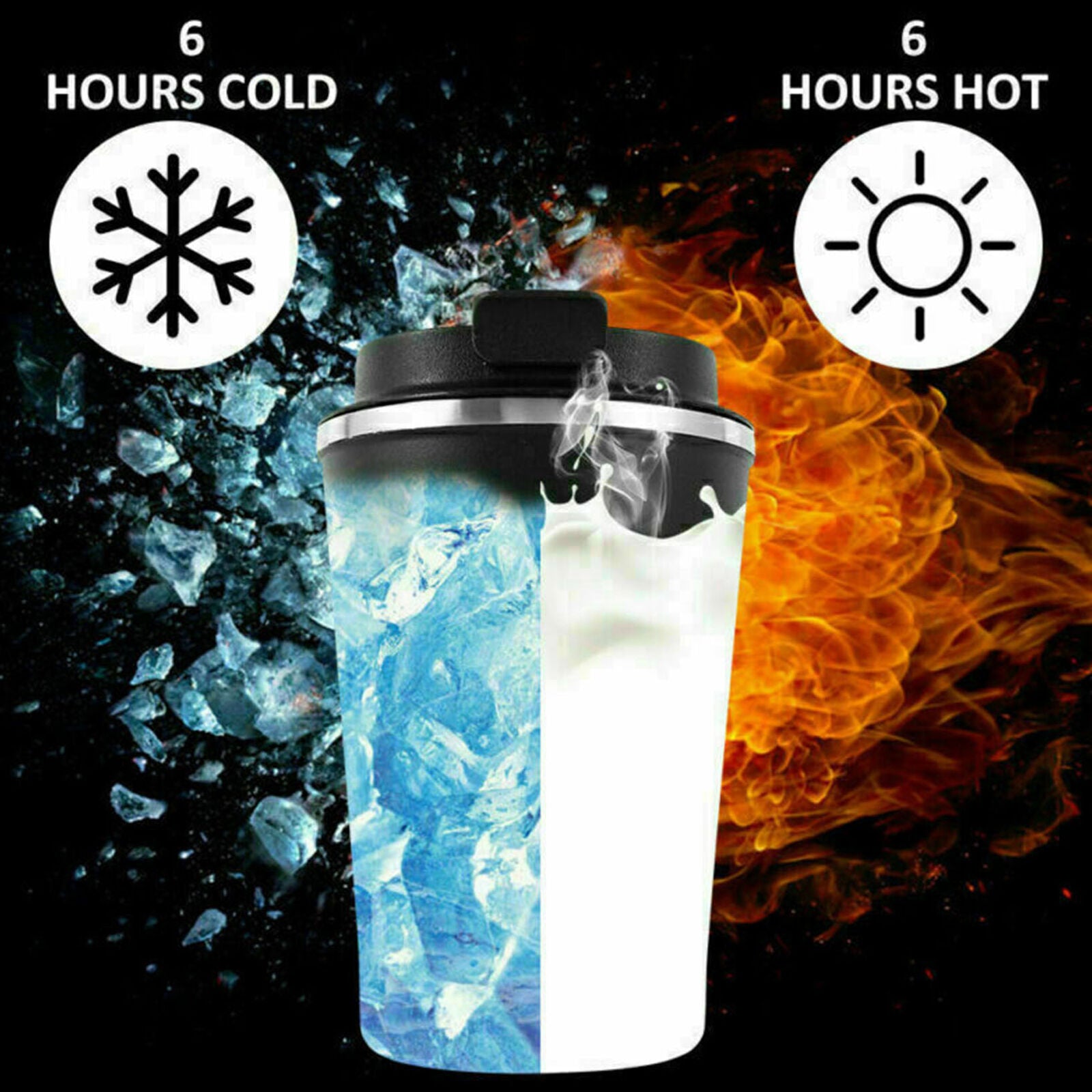 Stainless Steel Insulated Coffee Cup Mug Flask Vacuum Leakproof Travel Thermal