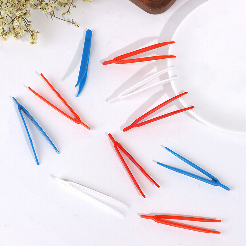 10pc Plastic Tweezers Children Tweezers Games Teaching Learning Education.l8