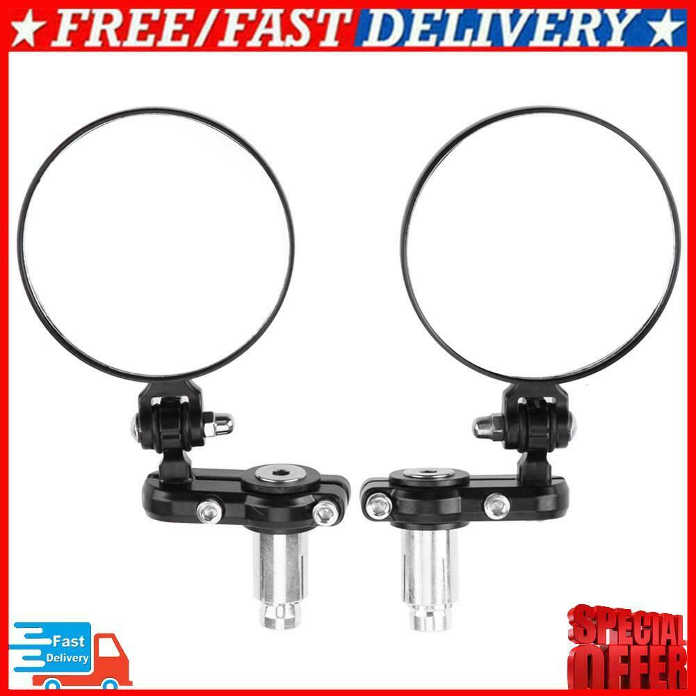 Universal Motorcycle Aluminum Fodable Handle Bar End Rearview Side Mirrors