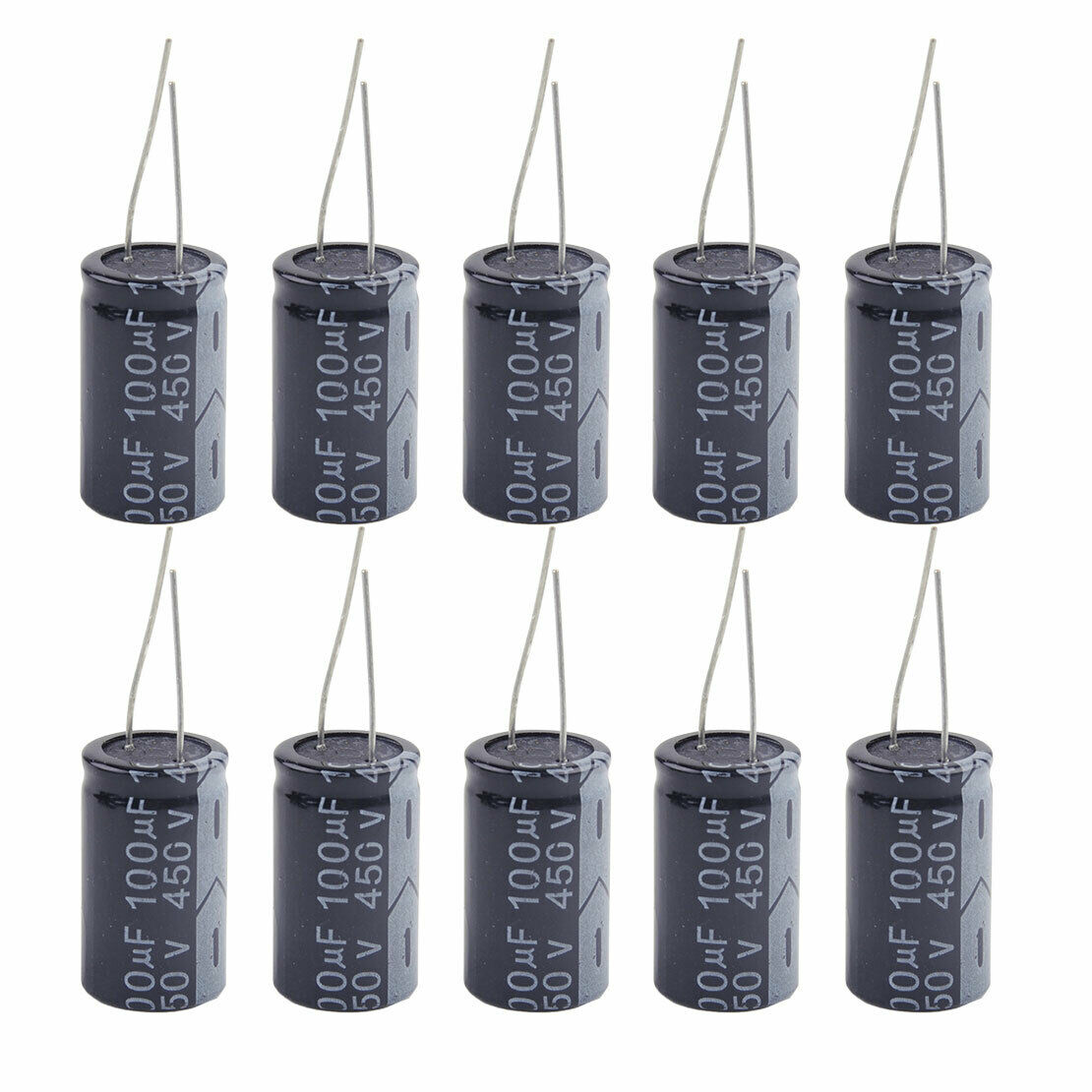 10 pcs 100uF 450V 105掳C Radial Aluminum Electrolytic Capacitor 18x30 mm An