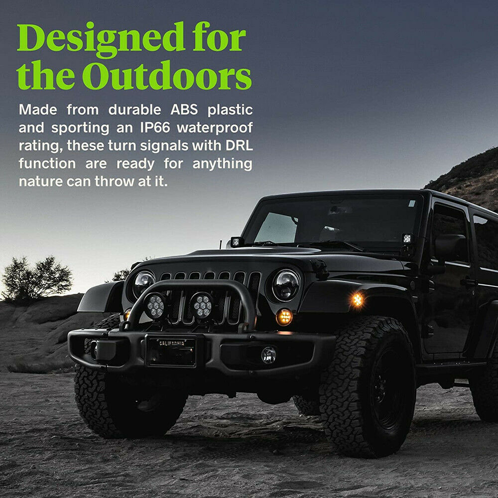 For Jeep Wrangler JK/Unlimited LED Turn Signal Side Marker Light Replacement Kit